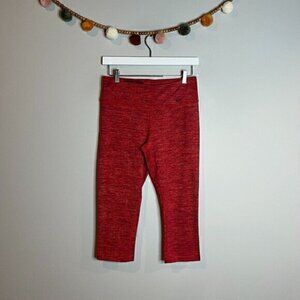 Nike Dri-Fit red space dye athletic crops